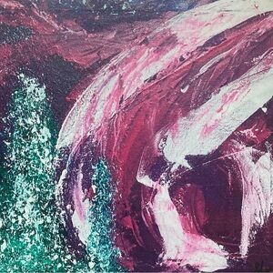 Canvas print. ‘Very Bold ‘Magenta Aurora Borealis’